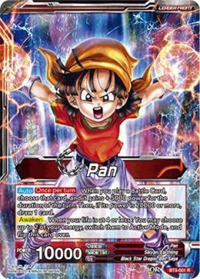 Pan Pan Ready to Fight Foil BT3-001 Cross Worlds Dragonball Super card