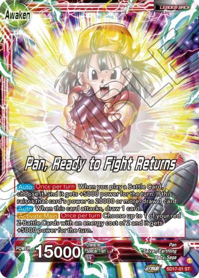 Pan Pan Ready to Fight Returns Silver Foil SD17-01 Dawn of the Z-Legends Dragonball Super card