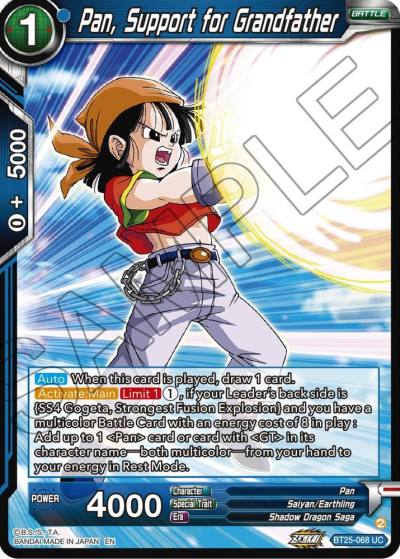 Pan Support for Grandfather BT25-068 Legend of the Dragon Balls Dragonball Super card