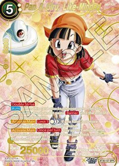 Pan and Giru Like Minded SPR BT30-127 Three Glorious Fighters Dragonball Super card
