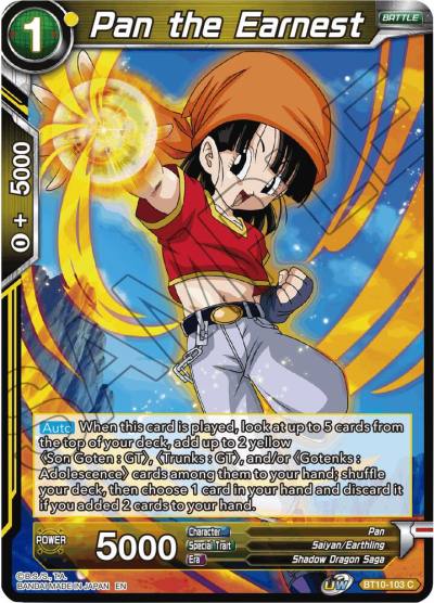 Pan the Earnest BT10-103 Rise of the Unison Warrior Dragonball Super card