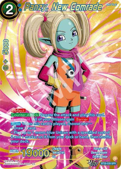 Panzy New Comrade SPR BT28-039 Prismatic Clash Dragonball Super card