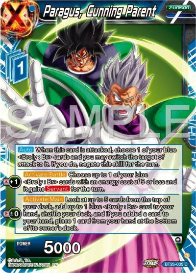 Paragus Cunning Parent BT26-035 Ultimate Advent Dragonball Super card