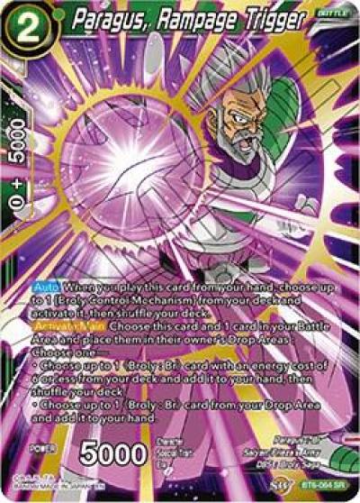 Paragus Rampage Trigger BT6-064 Destroyer Kings Dragonball Super card