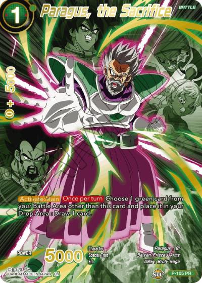 Paragus the Sacrifice Alternate Art P-105 Special Anniversary Set 2021 Dragonball Super card