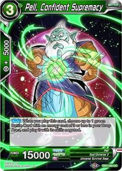 Pell Confident Supremacy DB2-088 Draft Box 05 - Divine Multiverse Dragonball Super card