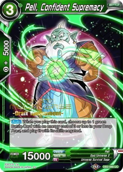 Pell Confident Supremacy Divine Multiverse Draft Tournament DB2-088 Tournament Promotion Cards Dragonball Super card