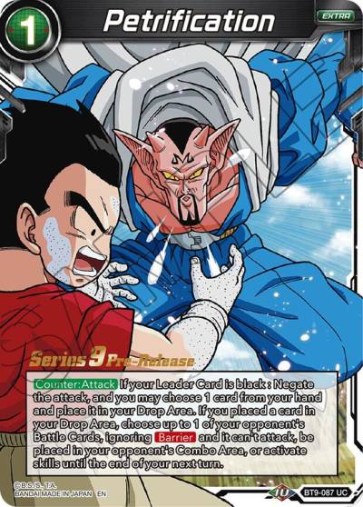Petrification BT9-087 Universal Onslaught Pre-Release Cards Dragonball Super card