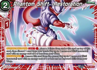 Phantom Shift Restoration BT31-005 Impact Beyond Dimensions Dragonball Super card