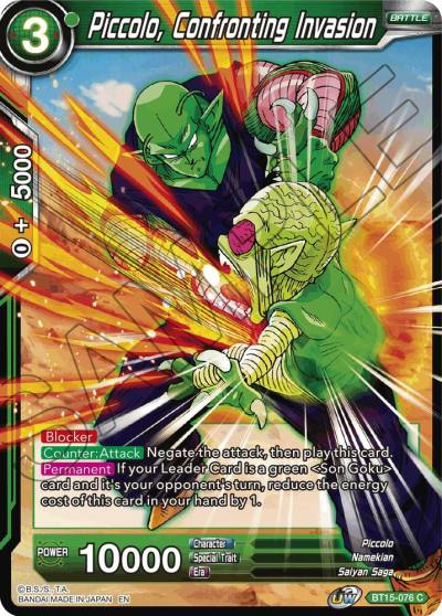Piccolo Confronting Invasion Foil BT15-076 Saiyan Showdown Dragonball Super card