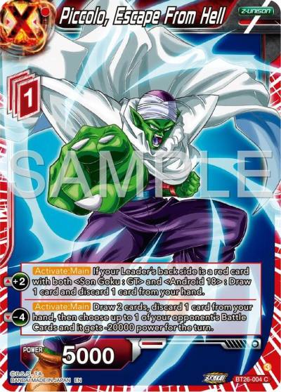 Piccolo Escape From Hell BT26-004 Ultimate Advent Dragonball Super card