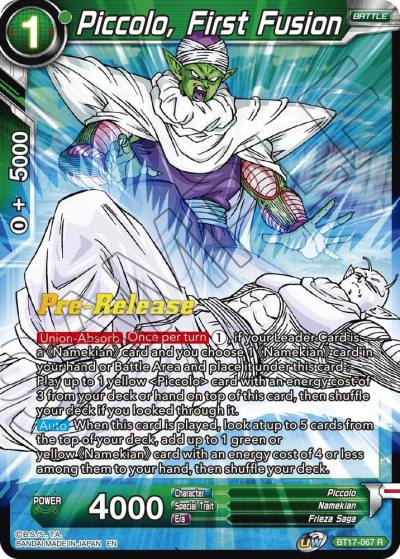 Piccolo First Fusion BT17-067 Ultimate Squad Pre-Release Cards Dragonball Super card