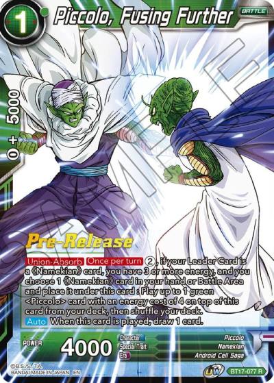 Piccolo Fusing Further BT17-077 Ultimate Squad Pre-Release Cards Dragonball Super card