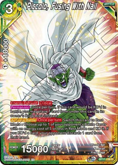 Piccolo Fusing With Nail BT17-139 Ultimate Squad Dragonball Super card