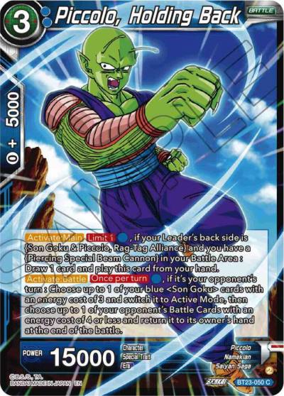 Piccolo Holding Back Foil BT23-050 Perfect Combination Dragonball Super card