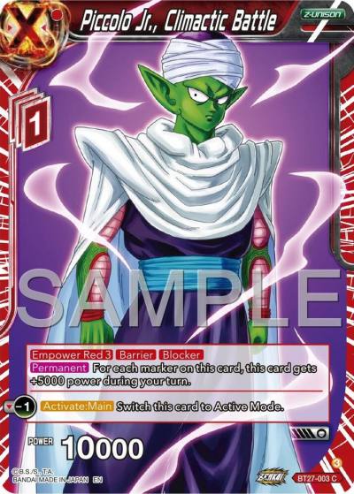 Piccolo Jr Climactic Battle BT27-003 History of Z Dragonball Super card