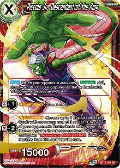 Piccolo Jr Descendant of the King BT12-004 Vicious Rejuvenation Dragonball Super card