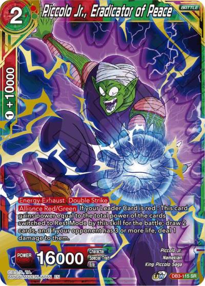 Piccolo Jr Eradicator of Peace DB3-115 Draft Box 06 - Giant Force Dragonball Super card