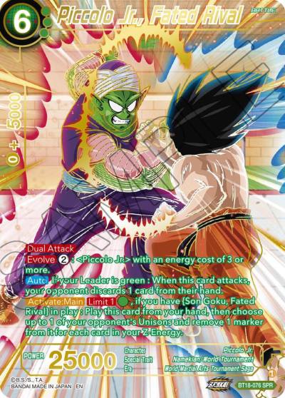 Piccolo Jr Fated Rival SPR BT18-076 Dawn of the Z-Legends Dragonball Super card