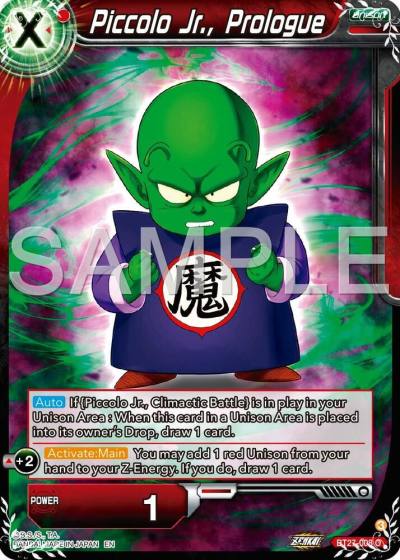 Piccolo Jr Prologue BT27-008 History of Z Dragonball Super card