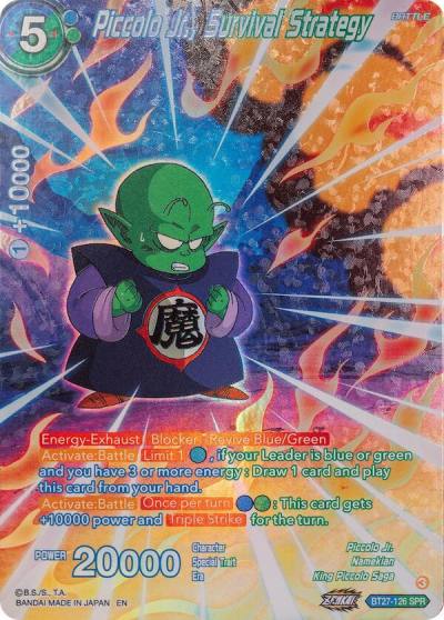Piccolo Jr Survival Strategy SPR BT27-126 History of Z Dragonball Super card