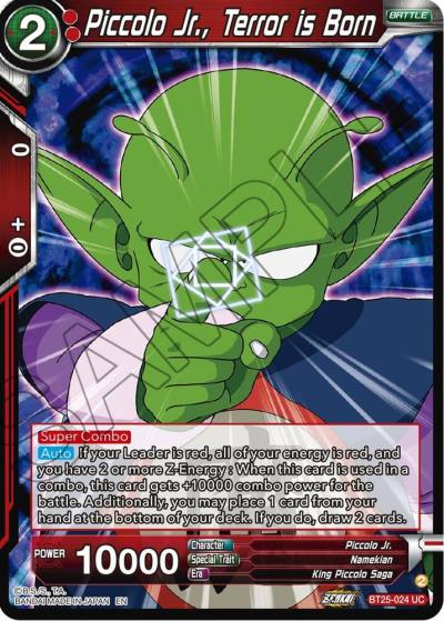 Piccolo Jr Terror is Born BT25-024 Legend of the Dragon Balls Dragonball Super card