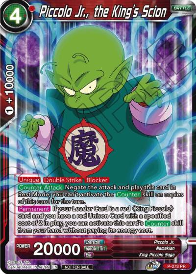 Piccolo Jr the Kings Scion Unison Warrior Series Tournament Pack Vol3 P-273 Tournament Promotion Cards Dragonball Super card