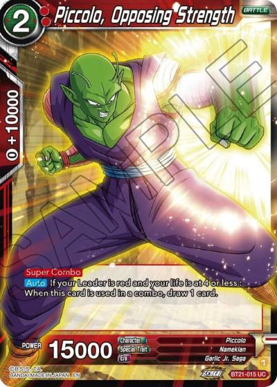 Piccolo Opposing Strength BT21-015 Wild Resurgence Dragonball Super card
