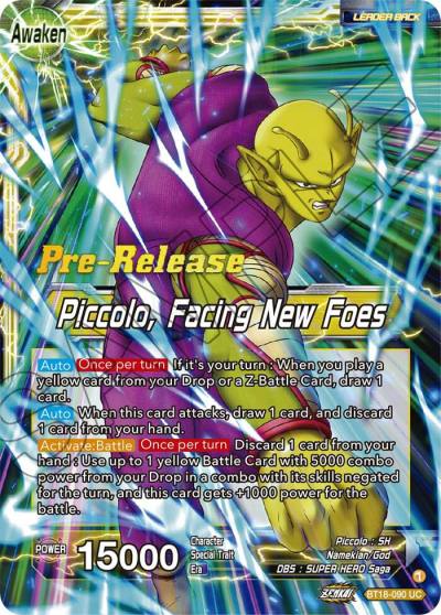 Piccolo Piccolo Facing New Foes BT18-090 Dawn of the Z-Legends Pre-Release Cards Dragonball Super card