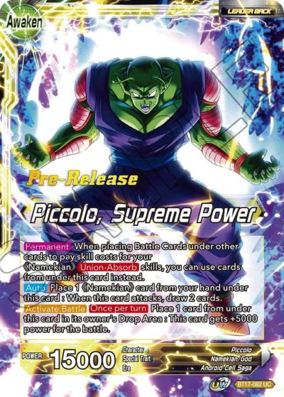 Piccolo Piccolo Supreme Power BT17-082 Ultimate Squad Pre-Release Cards Dragonball Super card