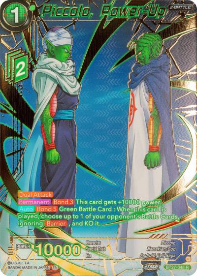 Piccolo Power Up Gold Stamped BT27-048 History of Z Dragonball Super card