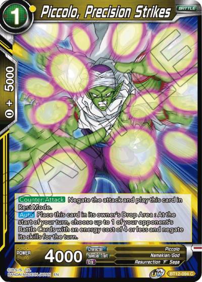Piccolo Precision Strikes BT12-094 Vicious Rejuvenation Dragonball Super card