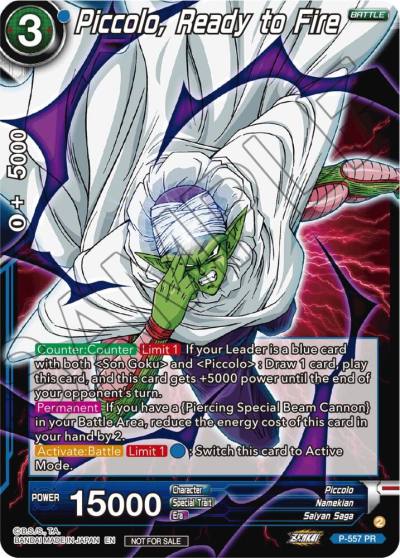 Piccolo Ready to Fire Zenkai Series Tournament Pack Vol6 P-557 Tournament Promotion Cards Dragonball Super card