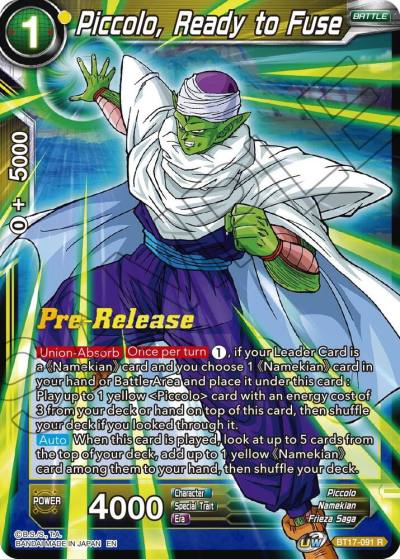 Piccolo Ready to Fuse BT17-091 Ultimate Squad Pre-Release Cards Dragonball Super card