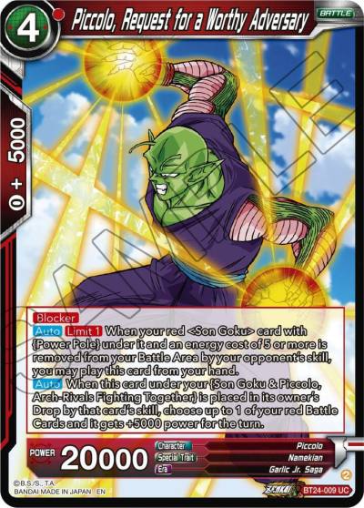 Piccolo Request for a Worthy Adversary BT24-009 Beyond Generations Dragonball Super card