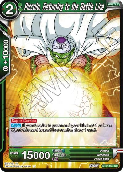 Piccolo Returning to the Battle Line BT24-067 Beyond Generations Dragonball Super card