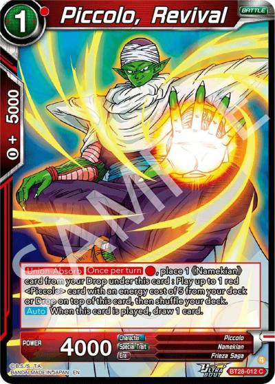 Piccolo Revival BT28-012 Prismatic Clash Dragonball Super card