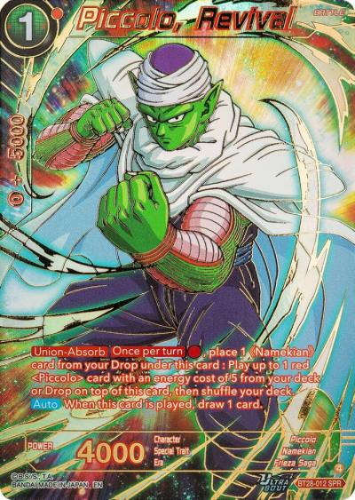Piccolo Revival SPR BT28-012 Prismatic Clash Dragonball Super card