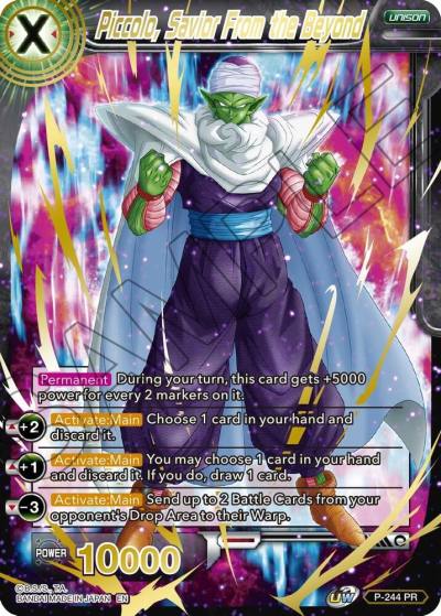 Piccolo Savior from Beyond Gold Stamped P-244 Mythic Booster Dragonball Super card