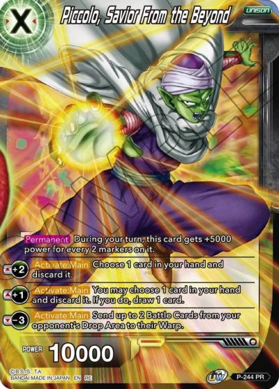 Piccolo Savior from Beyond P-244 Mythic Booster Dragonball Super card