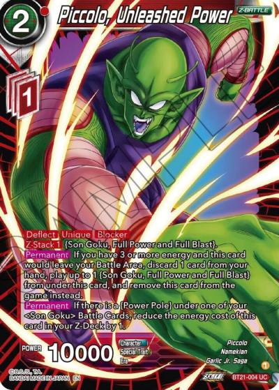 Piccolo Unleashed Power BT21-004 Wild Resurgence Dragonball Super card