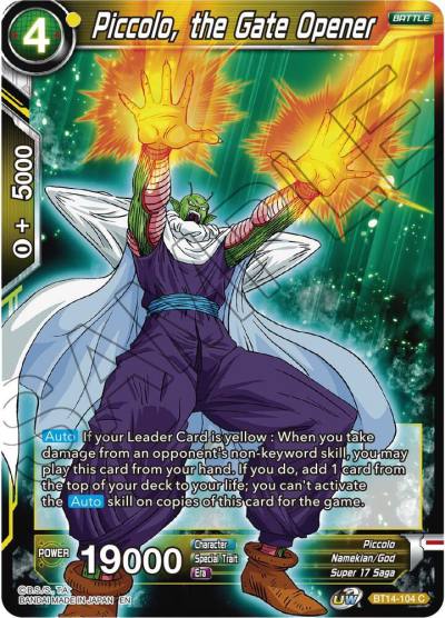 Piccolo the Gate Opener BT14-104 Cross Spirits Dragonball Super card