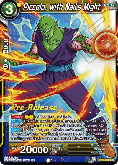 Piccolo with Nails Might BT17-090 Ultimate Squad Pre-Release Cards Dragonball Super card