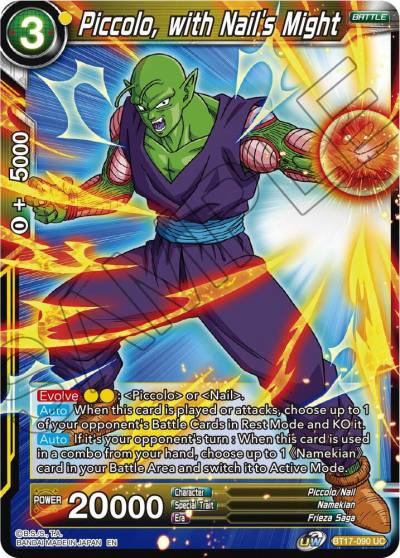 Piccolo with Nails Might Foil BT17-090 Ultimate Squad Dragonball Super card