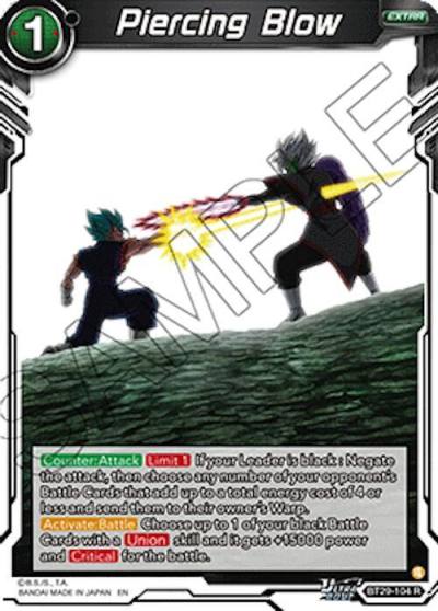 Piercing Blow BT29-104 Fearsome Rivals Dragonball Super card