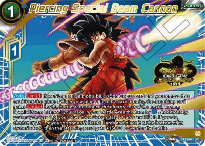 Piercing Special Beam Cannon 2023 World Championship Z Extra Card Set BT23-041 Tournament Promotion Cards Dragonball Super card
