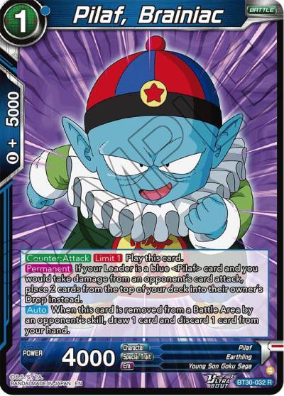 Pilaf Brainiac BT30-032 Three Glorious Fighters Dragonball Super card