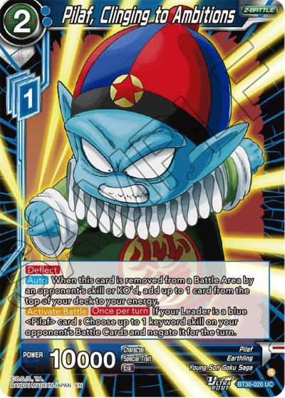 Pilaf Clinging to Ambitions BT30-020 Three Glorious Fighters Dragonball Super card