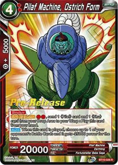 Pilaf Machine Ostrich Form BT10-026 Rise of the Unison Warrior Pre-Release Cards Dragonball Super card