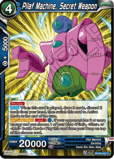 Pilaf Machine Secret Weapon BT30-037 Three Glorious Fighters Dragonball Super card